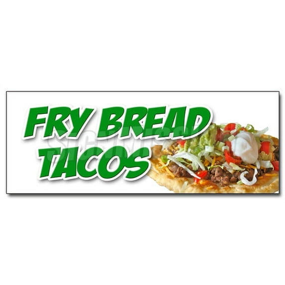 48" FRY BREAD TACOS DECAL sticker indian mexican chili vegetarian navajo food