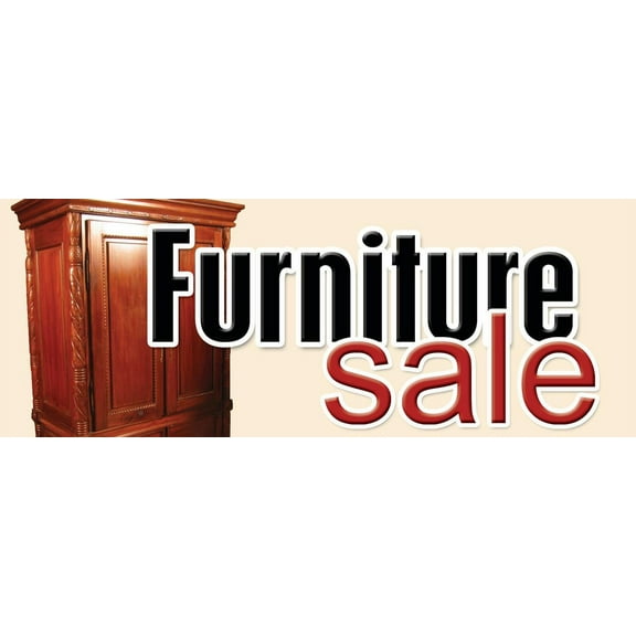 48" FURNITURE SALE DECAL sticker store wood