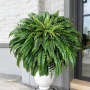 48" Fake Ferns, Realistic Large Artificial Bush Plants, Artificial Boston Ferns with 88 Fronds for Outdoors Planter Indoor Home Garden Porch Decorations
