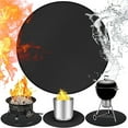 thumbnail image 1 of 48'' Fire Pit Mat for Solo Stove Bonfire,Topboutique Fireproof Mat, Round Under Grill Mat, Reusable Under Grill Mats, Waterproof Deck Fireproof Pad, Heat Resistant Mat for Grass Outdoor BBQ, Black, 1 of 7