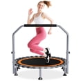 thumbnail image 1 of 48" Foldable Mini Trampoline, Exercise Rebounder Mini Trampoline for Adults, Fitness Indoor Trampoline with Adjustable Handle Max Load 440lbs, 1 of 8