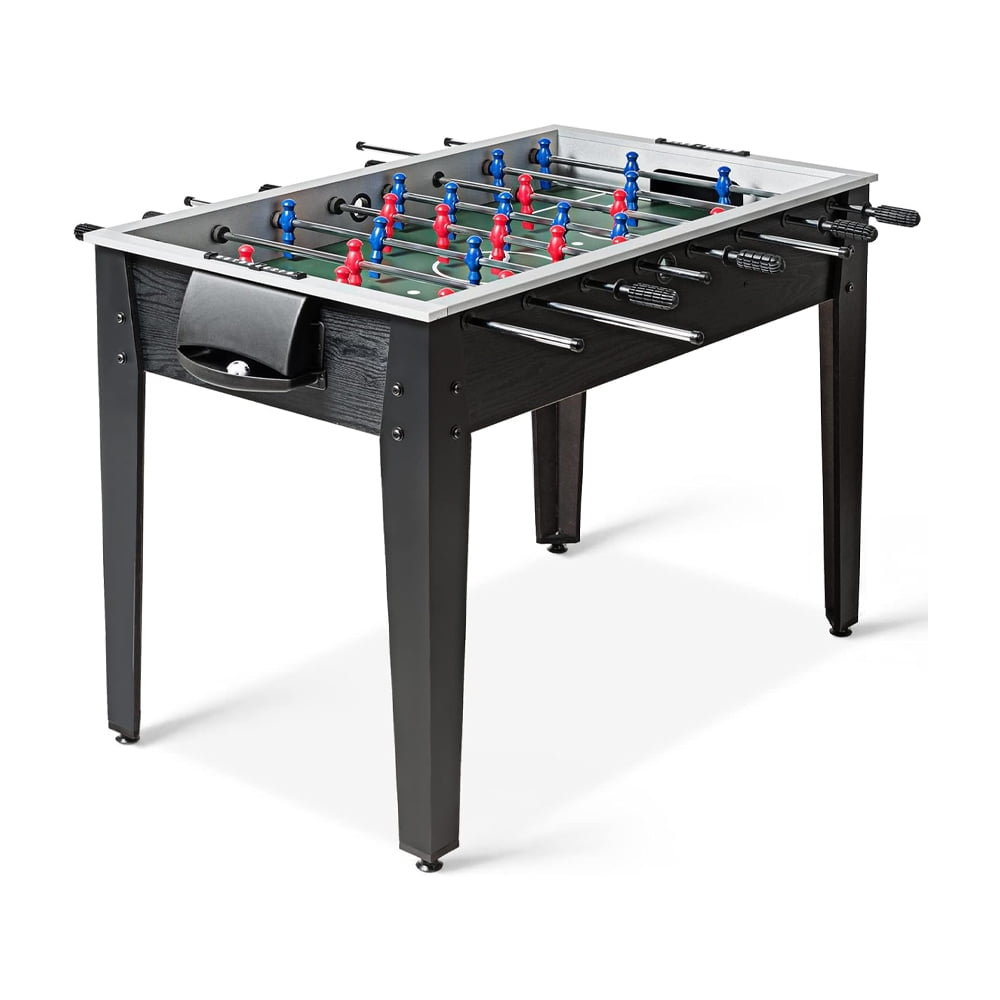 48'' Foosball Table, Wooden Soccer Games Table with 2 Footballs, Score