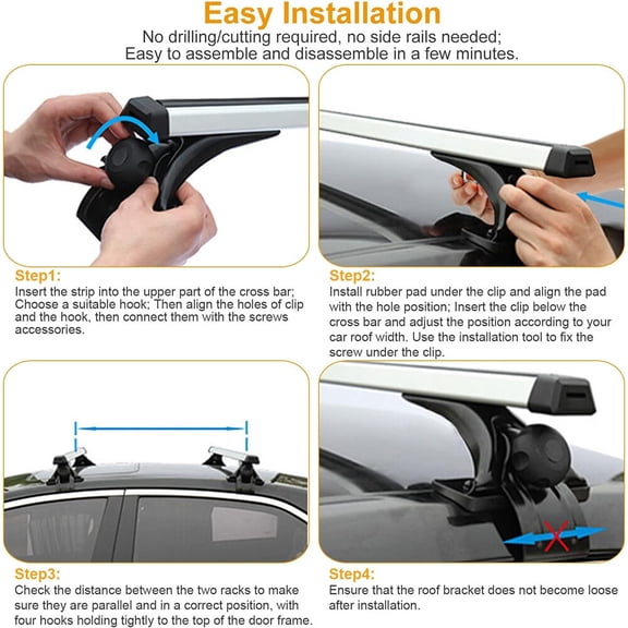 48" For Ford F-150 F150 Aluminum Roof Top Rack Cross Bars Luggage Cargo Carriers