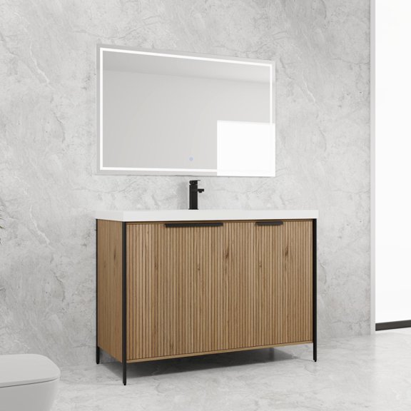 48" Freestanding Bathroom Piece, Modern Style | Suitable for Bathroom Organization | Start a Serene Bathroom Day