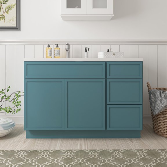 48" Freestanding Bathroom Vanity Cabinet without Top in Sea Green