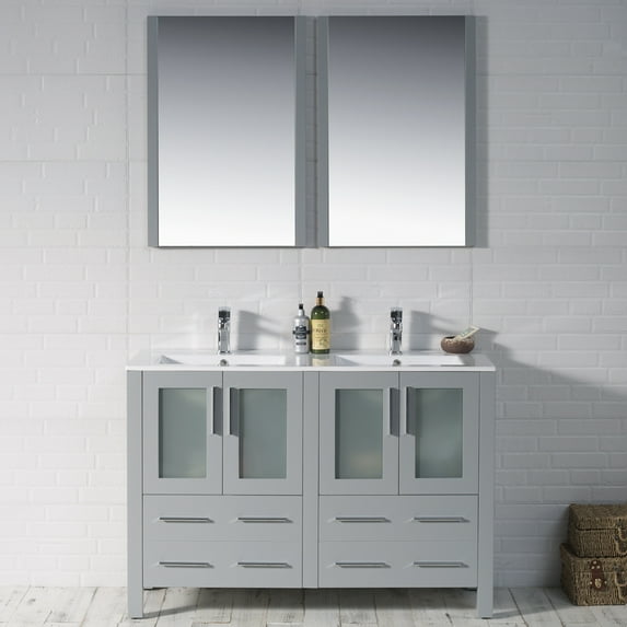 48" Freestanding Bathroom Vanity - Metal Grey