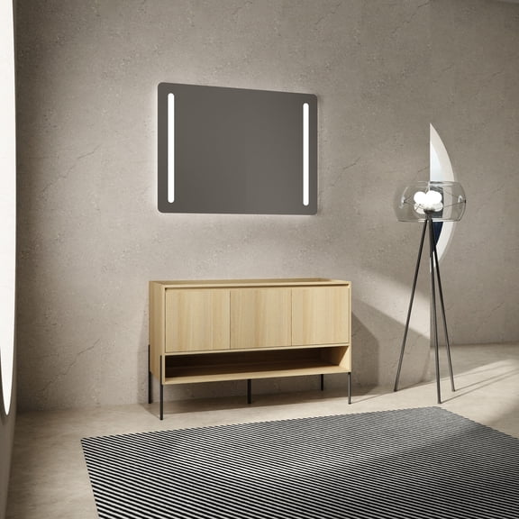 48" Freestanding Modern Bathroom Vanity with 3 Soft-Close Doors Engineered Wood for Moisture-Dust Protection in Bathroom Save Space and Easy to Assemble