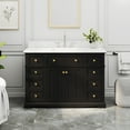 thumbnail image 1 of 48" Fully Assembled Single Bathroom Vanity with Engineered Stone Top, Ceramic Sink, Hand Paint, 1 of 11