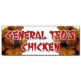 thumbnail image 1 of 48" GENERAL TSO'S CHICKEN DECAL sticker chinese food take carry out restaurant asian, 1 of 1