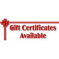 thumbnail image 1 of 48" GIFT CERTIFICATES AVAILABLE DECAL sticker new, 1 of 1