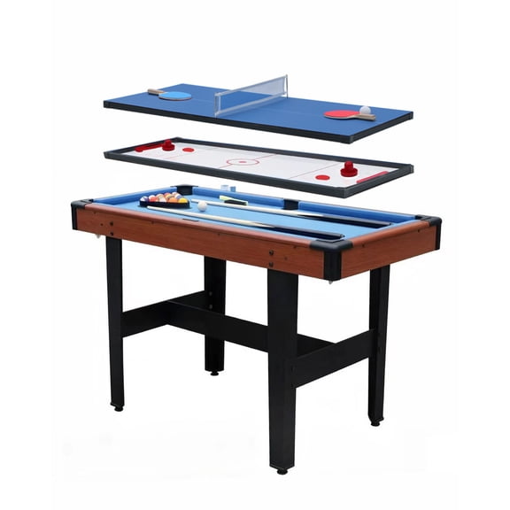48 Game Table - Combo Game Table Set - Billiards/Pool, Glide Hockey and Table Tennis for Home, Game Room, Friends and Family!