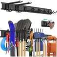 thumbnail image 1 of "48 Garage Tool Organizer Wall Mount - Heavy Duty 520lbs Metal Storage Rack, Easy Install Adjustable Hooks for Garden Tools Brooms, 1 of 10