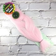 48" Glow in the Dark Braid Kanekalon Crochet Hair Pink Cotton Candy by RastAfri
