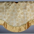 thumbnail image 1 of 48" Gold Satin Christmas Tree Skirt with Velvet Border, 1 of 1