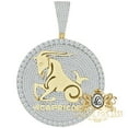 thumbnail image 1 of 48+ Grams XL 3'' Zodiac Sign Capricorn Goat Horoscope Round Pendent Lucky Charm, 1 of 4