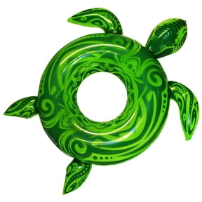 48" Green Translucent Sea Turtle Pool Float, Ages 8+