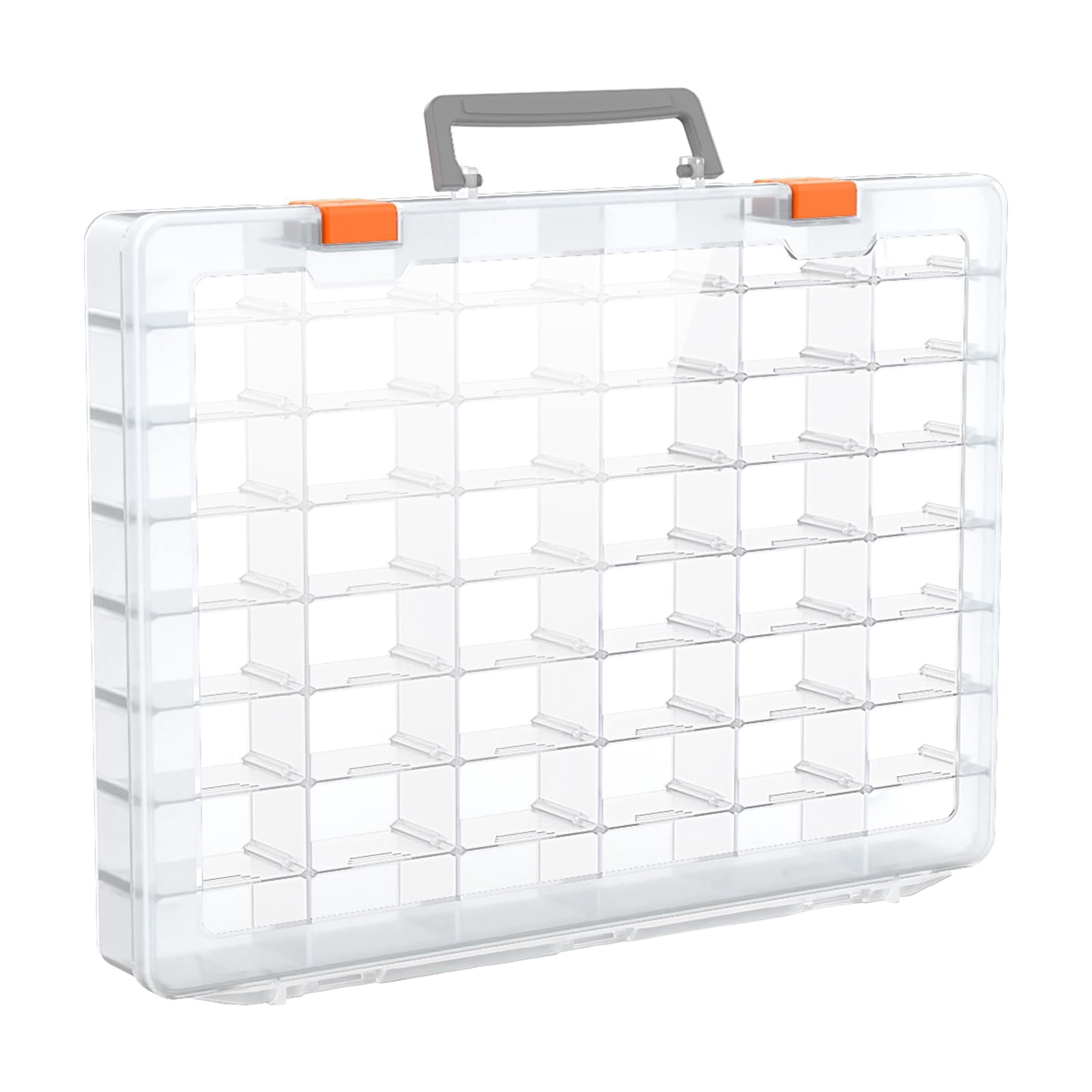 48 Grids Large Plastic Organizer Box With Adjustable Dividers  Beads Storage Containers Compartment Tackle Case For Crafts Hobby Small Parts Fishing Seeds (transparent)