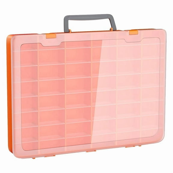 48 Grids Large Plastic Organizer Box with Adjustable Dividers, Beads Storage Containers Compartment Tackle Box Case