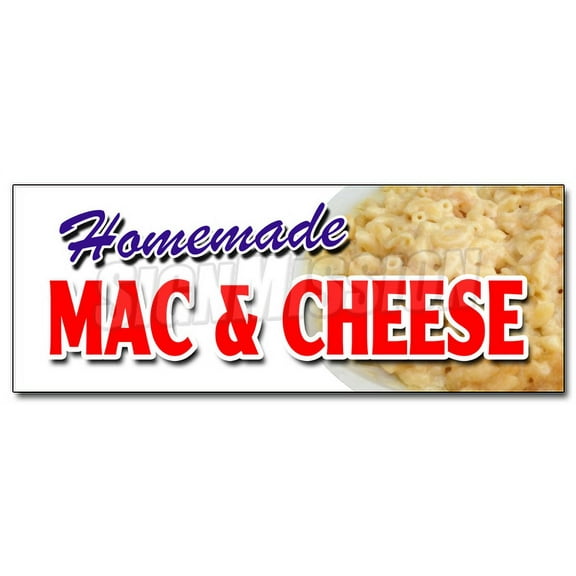48" HOMEMADE MAC & CHEESE DECAL sticker take carry out food macaroni eat best