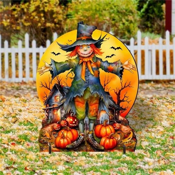 48' Halloween Scarecrow Freestanding Decor - Halloween Outdoor Decor by G. Debrekht