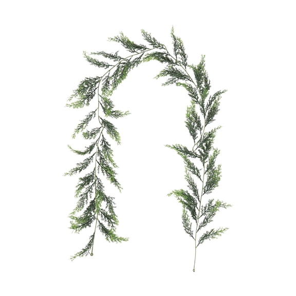 48 Heads Christmas Tree Wreath, Realistic Pine Needles Garland Faux Greenery Garland, for Fireplace Stairs Table Window Mantle Holiday Decor