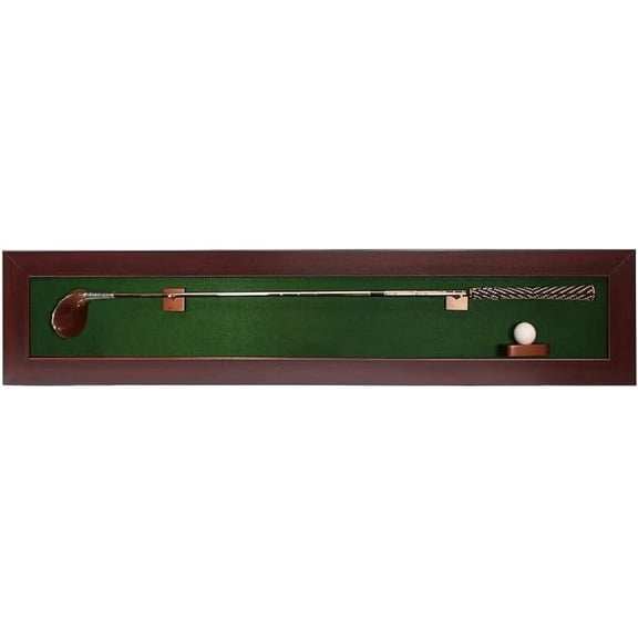 Eureka Golf Products Premium Framed Golf Club Wall Mount | 1 Club Capacity Fits Iron, Putter, or Wood | Perfect Display Rack for Antique or Vintage Golf Clubs | Solid Hardwood with Cherry Finish