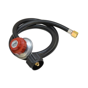 Cookmaster Propane Gas Regulator With Pressure Gauge – For BBQ, Stove, Grill, Camping – 1 Pack