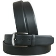 thumbnail image 1 of 48 In Black Leather Dress Belt 100% Pure Italian Cow Genuine Formal, 1 of 4