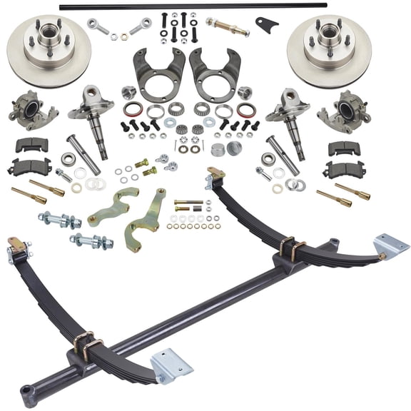 48 In Gasser Axle/Spindle/Brake Kit 5 on 4-1/2  Bolt Pattern, Fits Ford Spindles