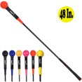 thumbnail image 1 of 48 In. Heavy Duty Whip Full Sized Golf Swing Trainer Aid for Improved Strength, Tempo, Flexibility, Balance, Speed Warm Up for Seniors Golfer Red Ball, 1 of 6