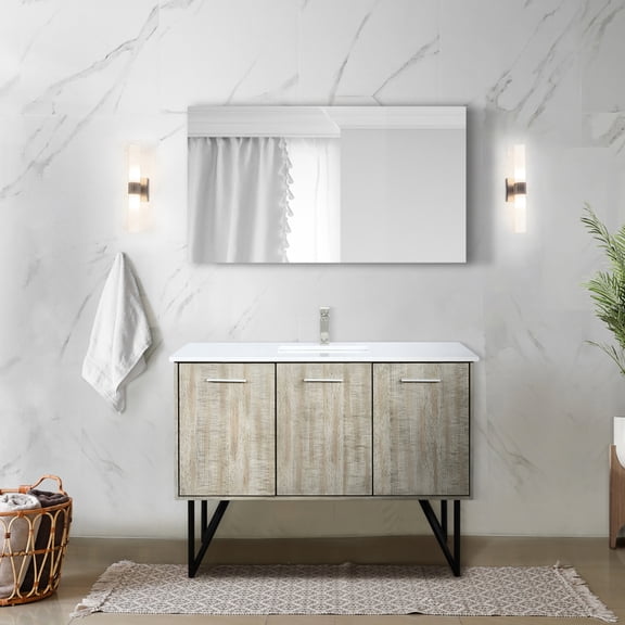 48 In. W X 20 D Rustic Bath Vanity - Marble Countertop, Solid Wood, Soft Close Mechanism, Scratch And Stain Resistance, Ample Storage Area 48"w 20"d Bathroom Top, Wood Frame, Feature, ,