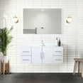 thumbnail image 1 of 48 In. X 22 Glossy White Bath Vanity With Quartz - Solid Wood Construction, Soft Close Feature, Generous Storage Space, Scratch & Stain Countertop For A Stylish Bathroom Top Frame, Drawers, Spacious, 1 of 5