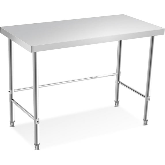 48 In x24 In Open Base Stainless Steel Work Table - Commercial Kitchen ...