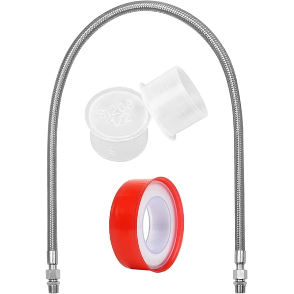 48 Inch 1/2 Inch Industrial Grade Compressor Jumper FANHAO,Air Hose for Compressed Air Piping System With Two 1/2" NPT Male parts (450 PSI &750F),Flexible Stainless Steel Metal Hose