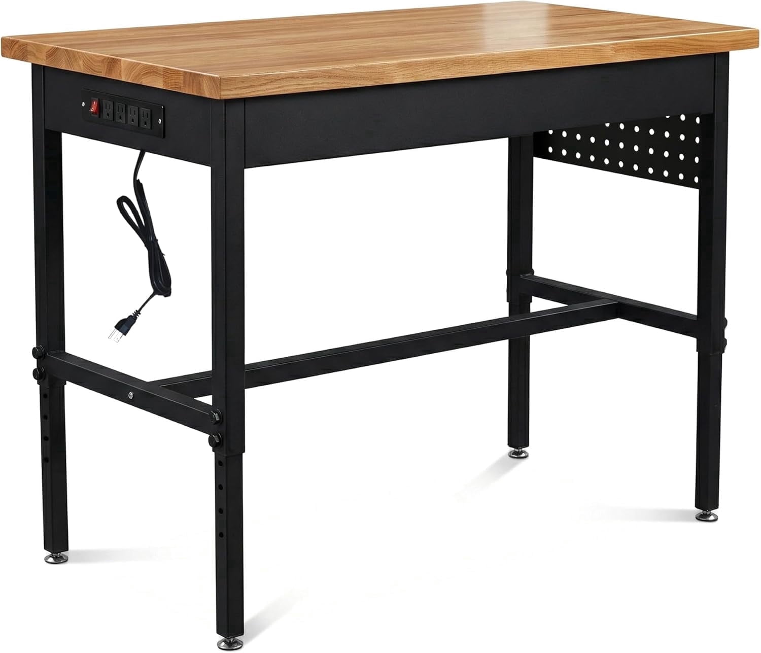 48 Inch Adjustable Workbench with Power Outlet, 2500 LBS Heavy Duty ...