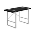 thumbnail image 1 of 48 Inch Black Computer Desk with Silver X Frame and Floating Metal Base, 1 of 11
