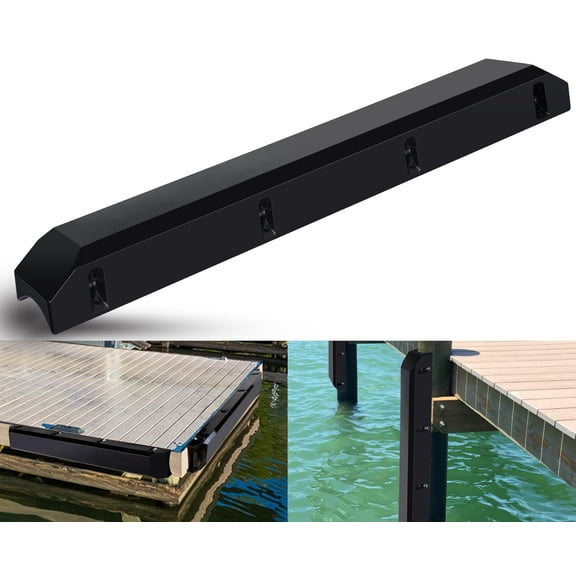 48 Inch Boat Dock Bumper 1Pack-Black For Piling Pylon Straight Edge Marine Use