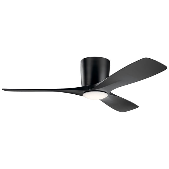 48 Inch Ceiling Fan With Light Kit-Black Finish Kichler Lighting 300032Sbk