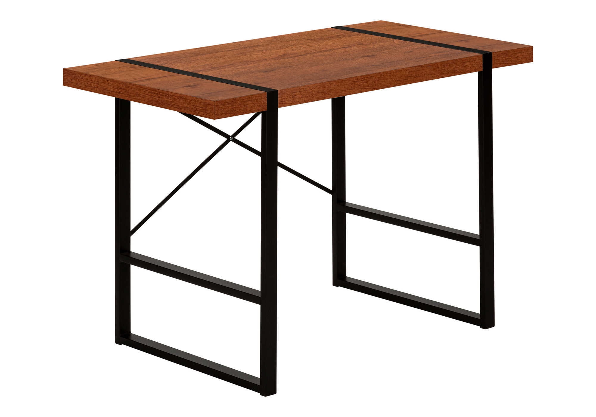 48 Computer Desk Maple 48 Inch Cherry Wood Look Computer Desk with Industrial X Frame and ...