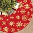 thumbnail image 1 of 48 Inch Christmas Snowflake Tree Skirt Gold Snowflake Red Christmas Tree Skirt Large Red Round Xmas Trees Mat with Gold Snowflakes for Winter Holiday New Year Party Xmas Trees Home Decor, 1 of 6