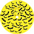 thumbnail image 1 of 48 Inch Christmas Tree Skirt Bat Tree Skirt Xmas Round Yellow Black Tree Decoration Skirts Tree Mat for Holiday Christmas Party Decorations, 1 of 6