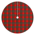 thumbnail image 1 of 48 Inch Christmas Tree Skirt – Velvet Plush Tree Mat, Soft Thickened Polyester with Red Ties, Single-Sided Printing, Available in 30in/36in/48in, Perfect for Holiday Xmas Tree Decoration, 1 of 7