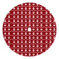 thumbnail image 1 of 48 Inch Christmas Tree Skirt – Velvet Plush Tree Mat, Soft Thickened Polyester with Red Ties, Single-Sided Printing, Available in 30in/36in/48in, Perfect for Holiday Xmas Tree Decoration, 1 of 7