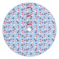 thumbnail image 1 of 48 Inch Christmas Tree Skirt – Velvet Plush Tree Mat, Soft Thickened Polyester with Red Ties, Single-Sided Printing, Available in 30in/36in/48in, Perfect for Holiday Xmas Tree Decoration, 1 of 7
