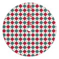 thumbnail image 1 of 48 Inch Christmas Tree Skirt – Velvet Plush Tree Mat, Soft Thickened Polyester with Red Ties, Single-Sided Printing, Available in 30in/36in/48in, Perfect for Holiday Xmas Tree Decoration, 1 of 7