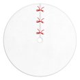 thumbnail image 1 of 48 Inch Christmas Tree Skirt – Velvet Plush Tree Mat, Soft Thickened Polyester with Red Ties, Single-Sided Printing, Available in 30in/36in/48in, Perfect for Holiday Xmas Tree Decoration, 1 of 7