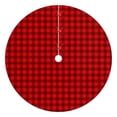 thumbnail image 1 of 48 Inch Christmas Tree Skirt – Velvet Plush Tree Mat, Soft Thickened Polyester with Red Ties, Single-Sided Printing, Available in 30in/36in/48in, Perfect for Holiday Xmas Tree Decoration, 1 of 7