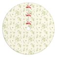 thumbnail image 1 of 48 Inch Christmas Tree Skirt – Velvet Plush Tree Mat, Soft Thickened Polyester with Red Ties, Single-Sided Printing, Available in 30in/36in/48in, Perfect for Holiday Xmas Tree Decoration, 1 of 7