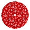 thumbnail image 1 of 48 Inch Christmas Tree Skirt – Velvet Plush Tree Mat, Soft Thickened Polyester with Red Ties, Single-Sided Printing, Available in 30in/36in/48in, Perfect for Holiday Xmas Tree Decoration, 1 of 7