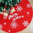 thumbnail image 1 of 48 Inch Christmas Tree Skirt Xmas Soft Cover Mat Decor Snowflake Farmhouse Tree Skirt for Holiday Ornaments Party Home Indoor Decorations, 1 of 6